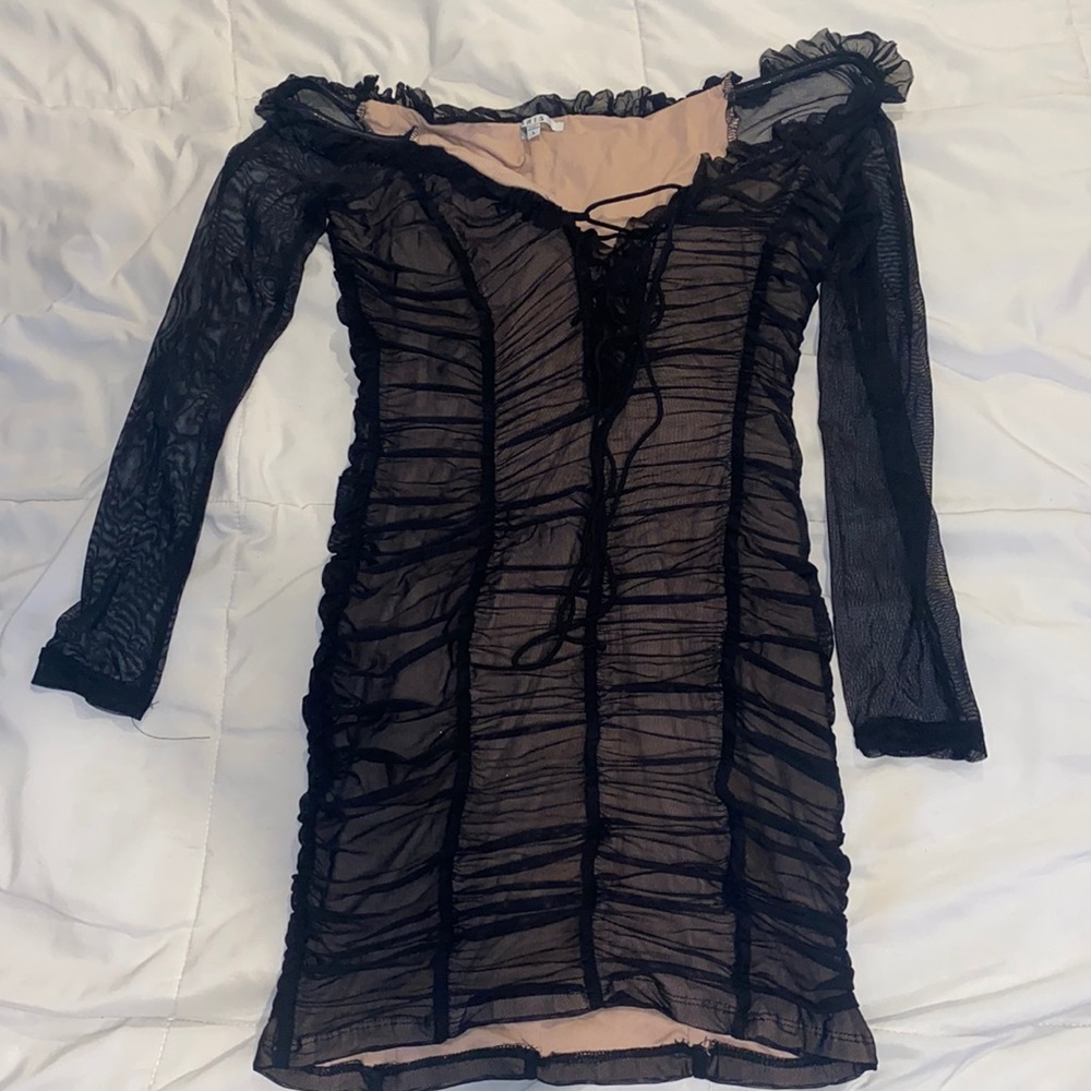 Ruched midi dress